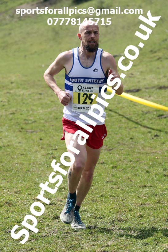 Masters men 2021 NECAA Cross Country Relays, Thornley Farm, Peterlee, Saturday, April 10th. Photo: David T. Hewitson/Sports for All Pics